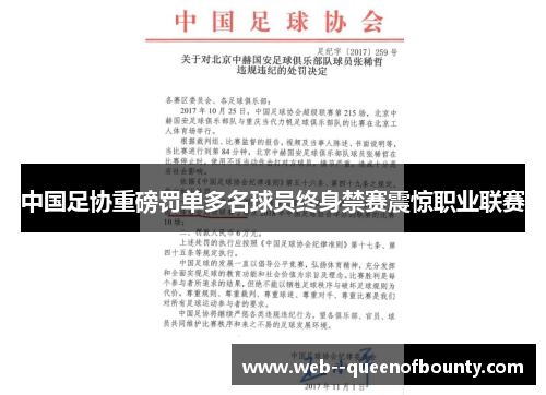中国足协重磅罚单多名球员终身禁赛震惊职业联赛 中国足协重磅罚单多名球员终身禁赛震惊职业联赛